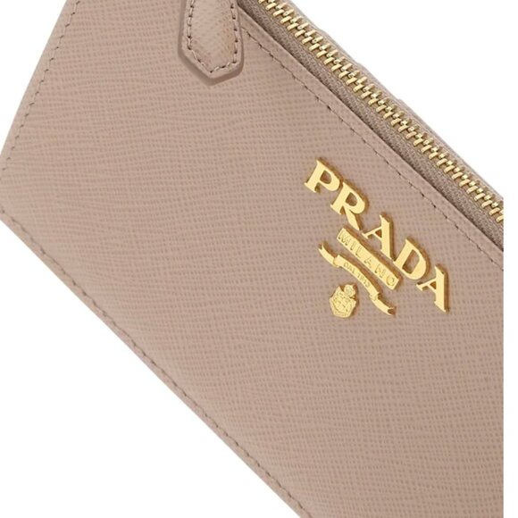 100% Authentic Guaranteed PRADA Saffiano Leather Zip Card Holder - Picture 7 of 8